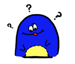 Blue bean sticker #1424602