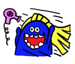 Blue bean sticker #1424603