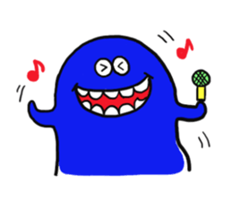 Blue bean sticker #1424605