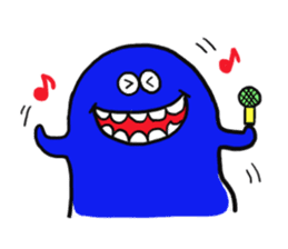Blue bean sticker #1424605