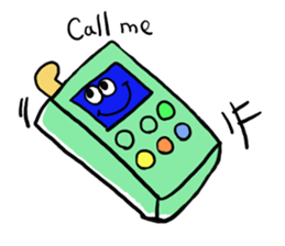 Blue bean sticker #1424608