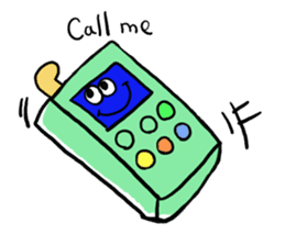 Blue bean sticker #1424608