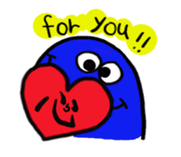 Blue bean sticker #1424609