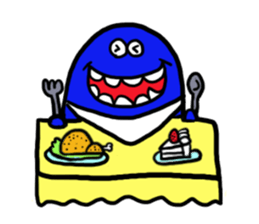 Blue bean sticker #1424610