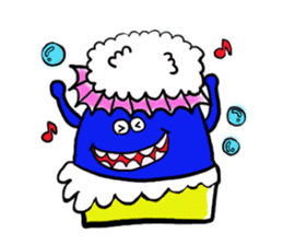 Blue bean sticker #1424611