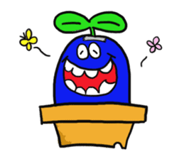 Blue bean sticker #1424615