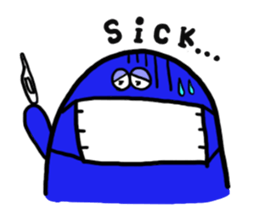 Blue bean sticker #1424616