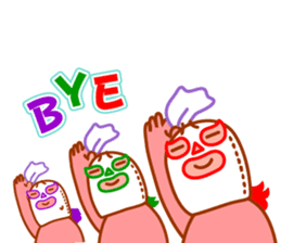 Cute fun character &HAPPY LIFE sticker #1424620