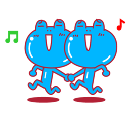 Cute fun character &HAPPY LIFE sticker #1424641