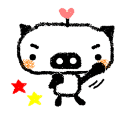 The pig which is rooting for everybody sticker #1427859