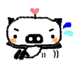 The pig which is rooting for everybody sticker #1427879