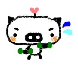 The pig which is rooting for everybody sticker #1427880