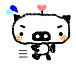 The pig which is rooting for everybody sticker #1427881