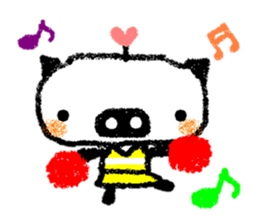 The pig which is rooting for everybody sticker #1427884