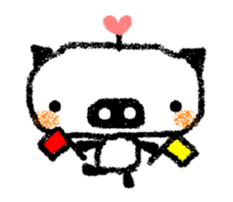 The pig which is rooting for everybody sticker #1427885