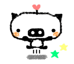 The pig which is rooting for everybody sticker #1427891