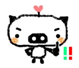 The pig which is rooting for everybody sticker #1427894