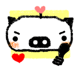 The pig which is rooting for everybody sticker #1427896