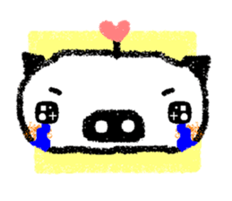 The pig which is rooting for everybody sticker #1427897