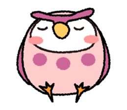 Peach owl sticker #1428347