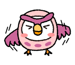 Peach owl sticker #1428364