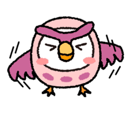 Peach owl sticker #1428364