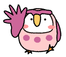 Peach owl sticker #1428367