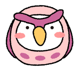 Peach owl sticker #1428369