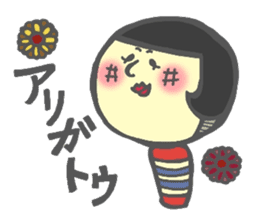 Japanese KOKESHI Doll's sticker #1428698