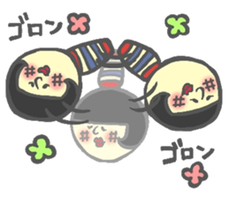 Japanese KOKESHI Doll's sticker #1428711