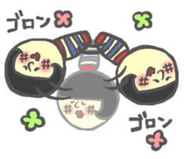 Japanese KOKESHI Doll's sticker #1428711