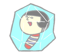 Japanese KOKESHI Doll's sticker #1428716