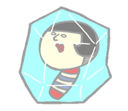 Japanese KOKESHI Doll's sticker #1428716