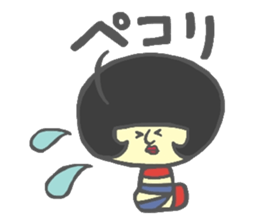 Japanese KOKESHI Doll's sticker #1428719