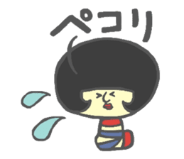 Japanese KOKESHI Doll's sticker #1428719