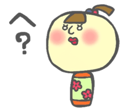 Japanese KOKESHI Doll's sticker #1428720