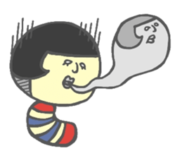 Japanese KOKESHI Doll's sticker #1428725