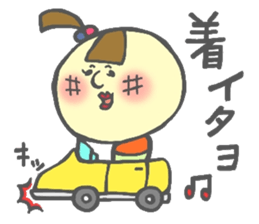 Japanese KOKESHI Doll's sticker #1428729