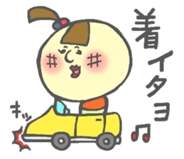 Japanese KOKESHI Doll's sticker #1428729