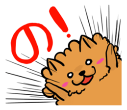 The shaggy dog and white cat. sticker #1428791