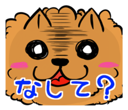 The shaggy dog and white cat. sticker #1428792