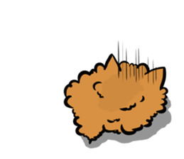 The shaggy dog and white cat. sticker #1428810