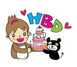 Little Monkey & Bad bear sticker #1429928