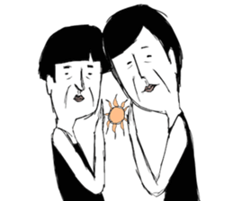 A middle - aged male-Pair sticker #1431058