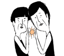 A middle - aged male-Pair sticker #1431058