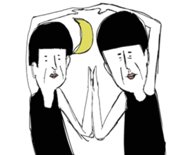 A middle - aged male-Pair sticker #1431059