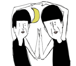 A middle - aged male-Pair sticker #1431059