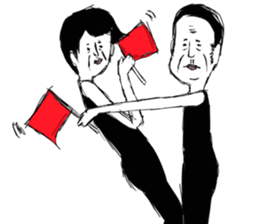 A middle - aged male-Pair sticker #1431061