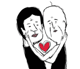 A middle - aged male-Pair sticker #1431062