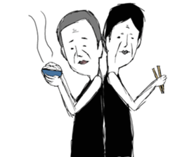 A middle - aged male-Pair sticker #1431063